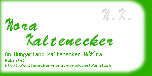 nora kaltenecker business card